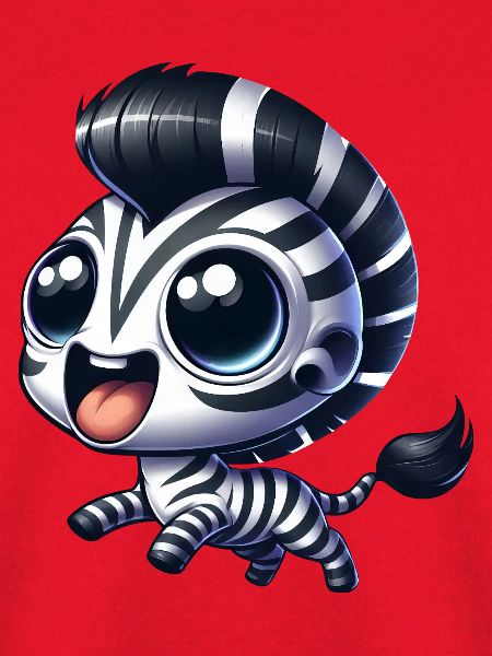 Zebra Euphorisch Lustiger Cartoon