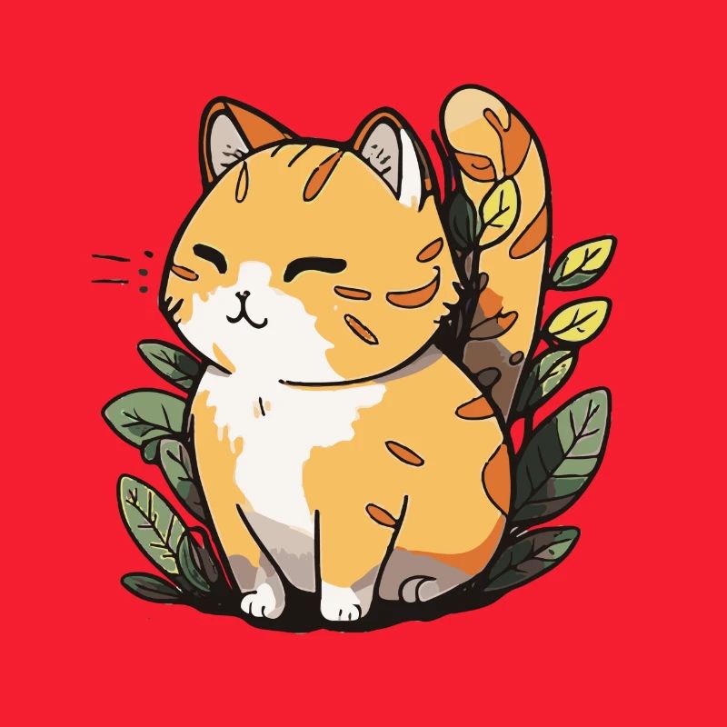 Comic Cute Kawaii Cat Star Kitten Kitten