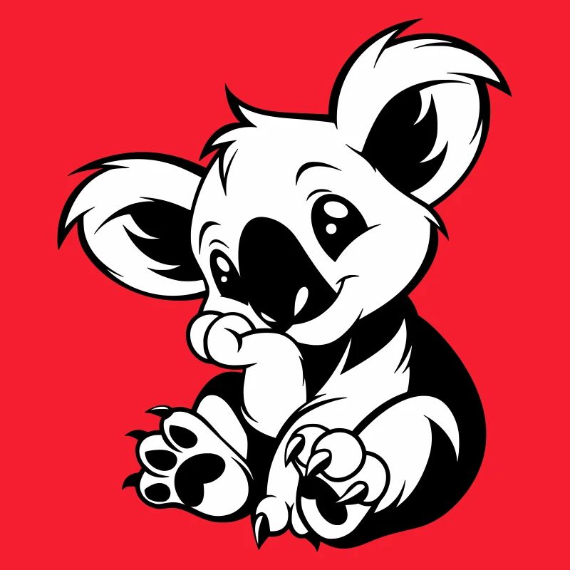 Süßer Koala sitzt verspielt