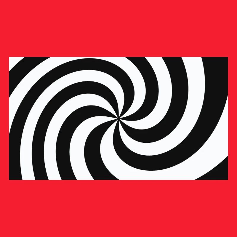 Hypnotische Schwarz-Weiß-Haarfeder