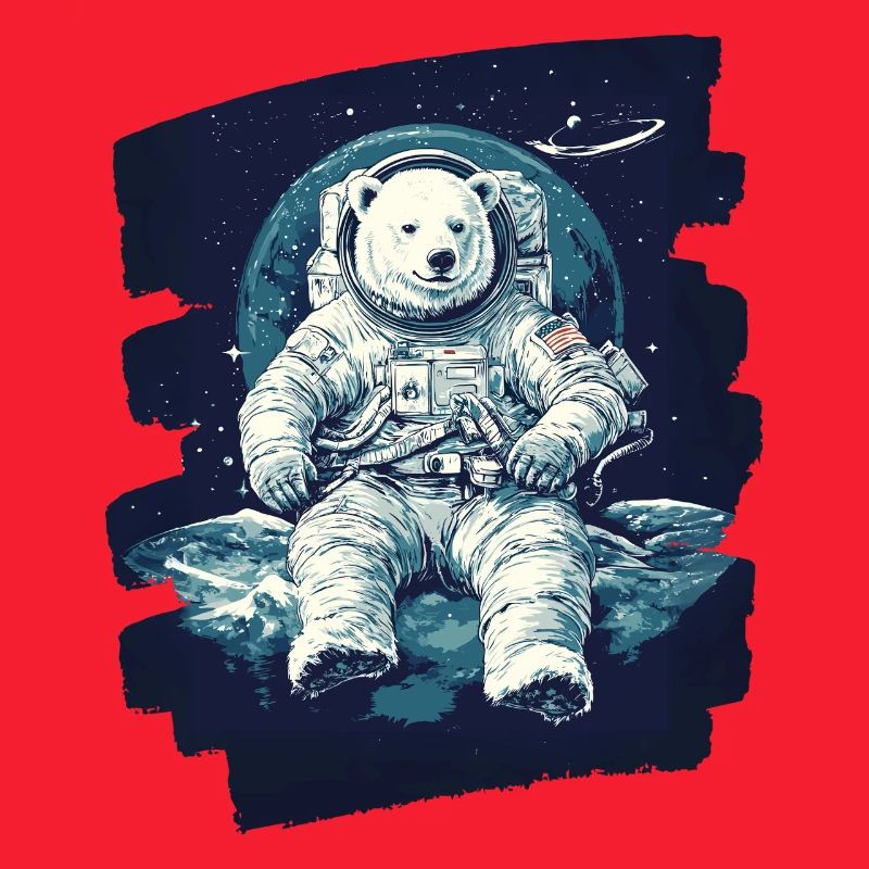 Eisbär Astronaut
