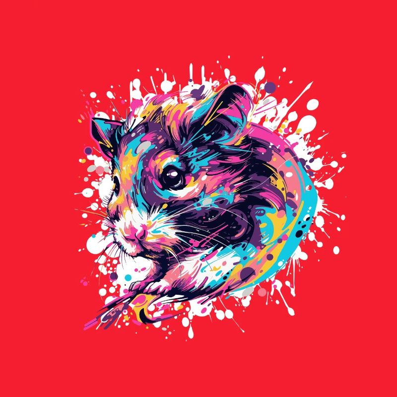 Bunte Farbsplash Hase
