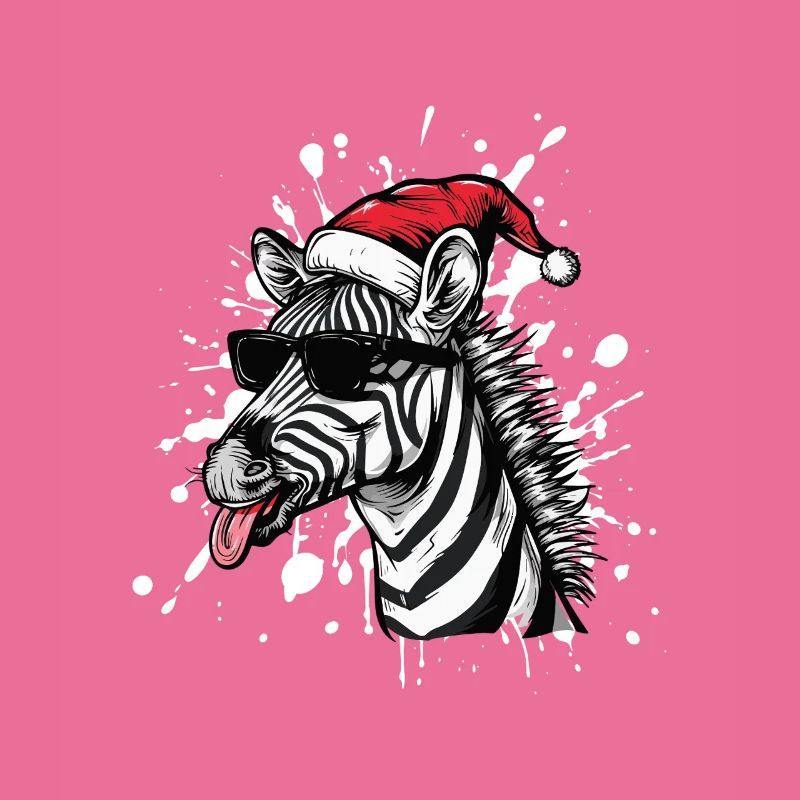 Zebra Weihnachten Lustig