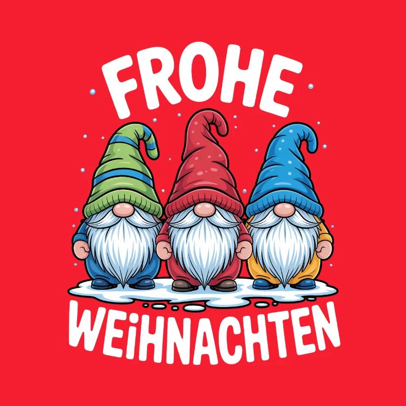 Frohe Weihnachten Gnome Trio