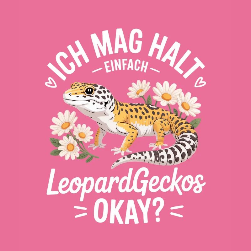 LeopardGecko Blumenmotiv