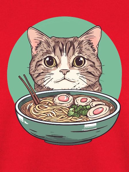 Katze mit Ramen: Nudelschnurren