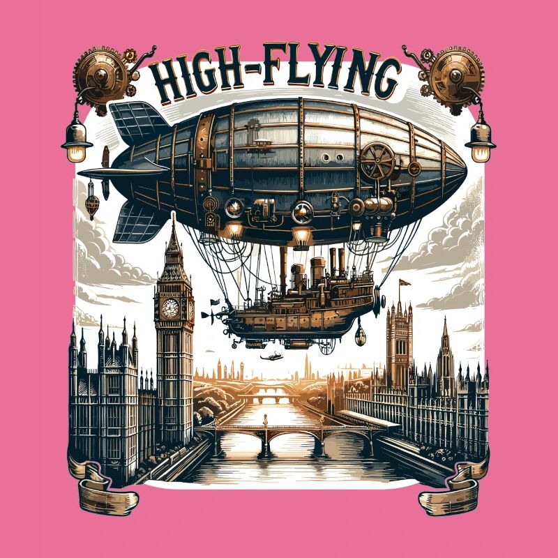 Dirigeable volant au-dessus de Londres