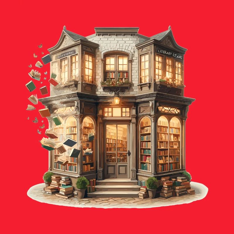 Historische Buchhandlung im Laternenlicht