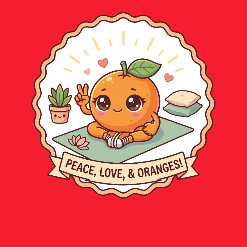 "Peace, Love & Oranges!" - Yoga 