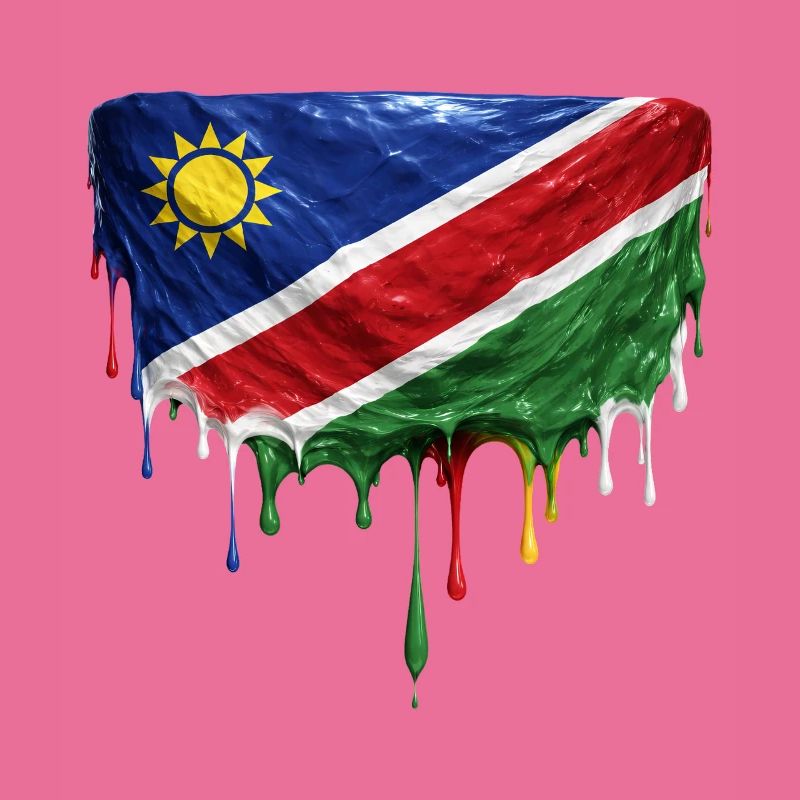 Namibia Flag Tropfenkunst