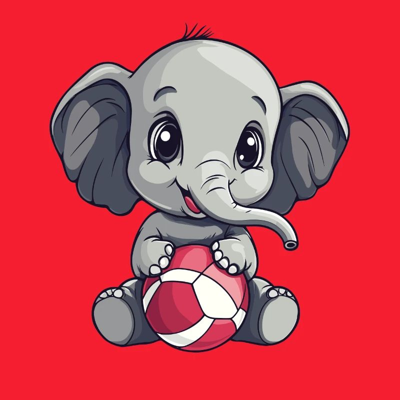 Kleiner Elefant mit Ball
