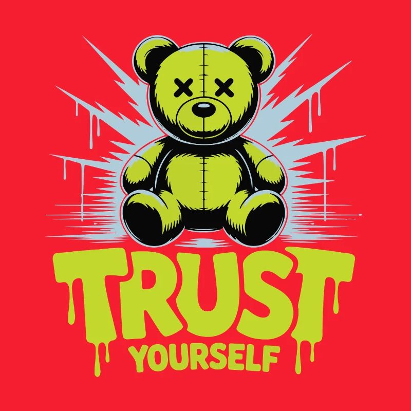 Trust Yourself Bear Graffiti