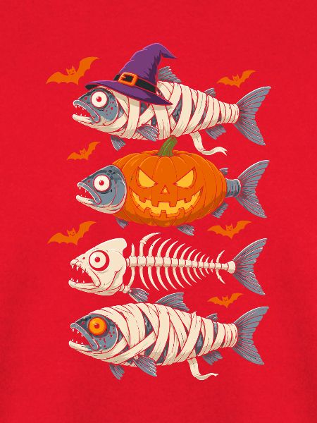 Kürbisfisch mit Bandagen Halloween