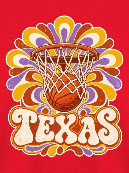 Texas Basketball Psychedelischer Stil