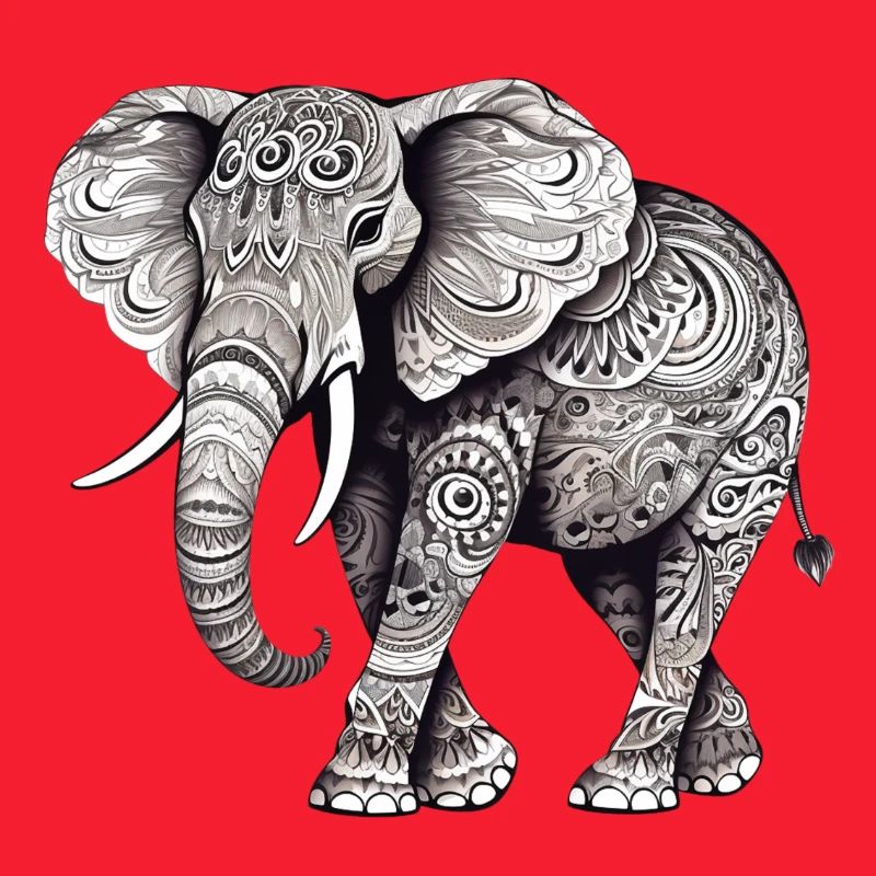 Ornamentaler Elefant