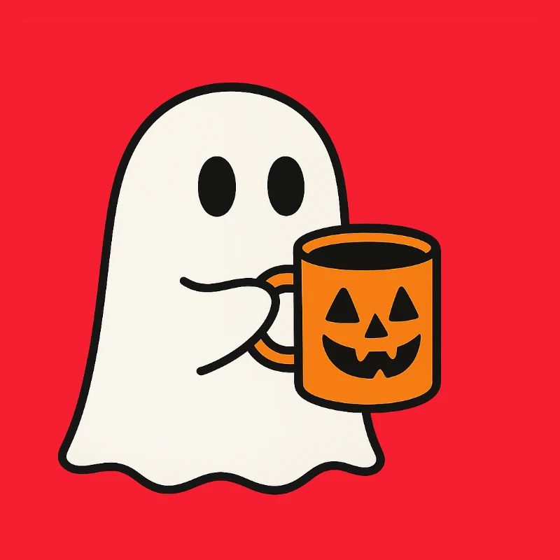 Süßes Geist-Motiv mit Halloween-Kaffeetasse