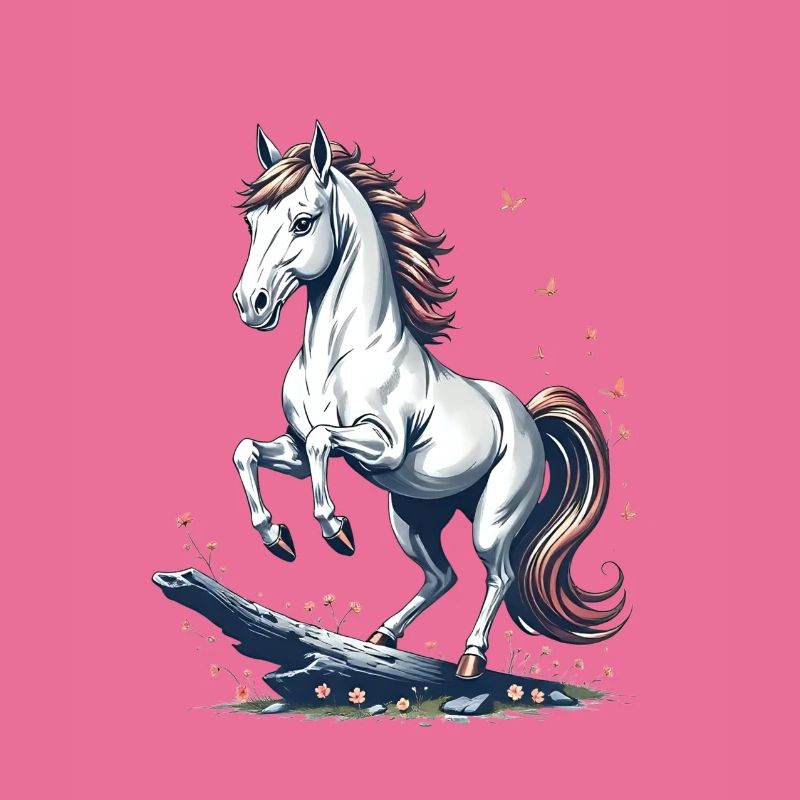 Majestätisches Schimmel-Pferd