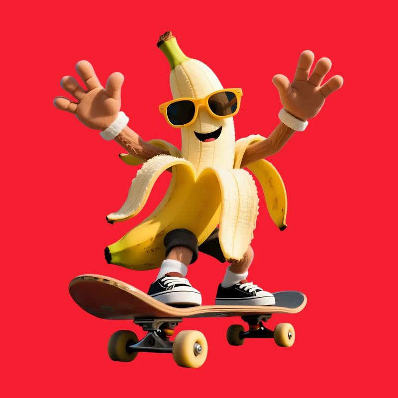 Coole Skateboard-Banane