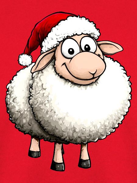 Schafe Weihnachten / Santa Schaf