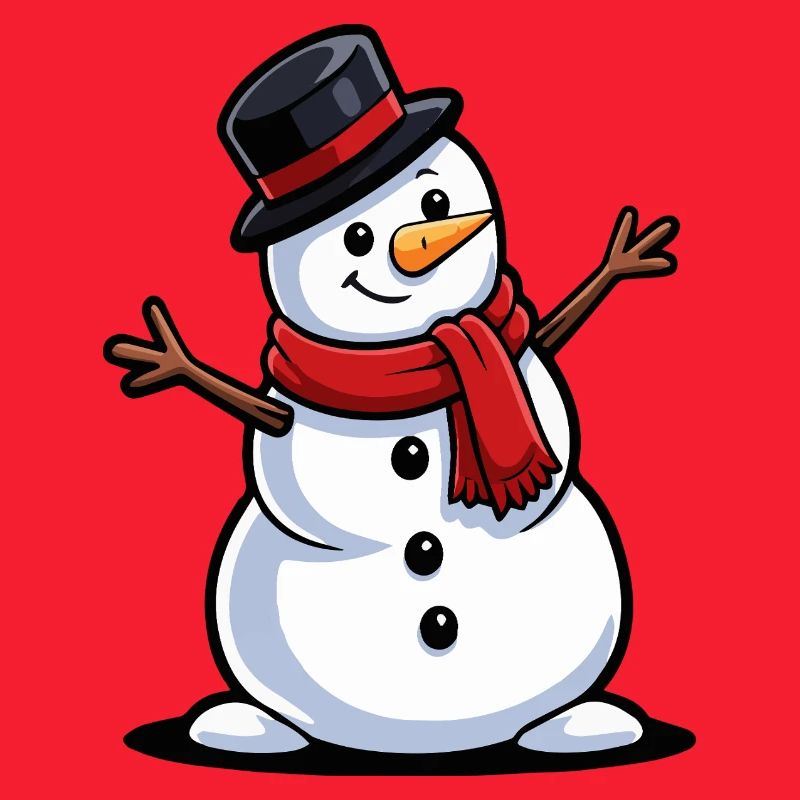 Süßes Schneemann-Winter-Weihnachtsmaskottchen
