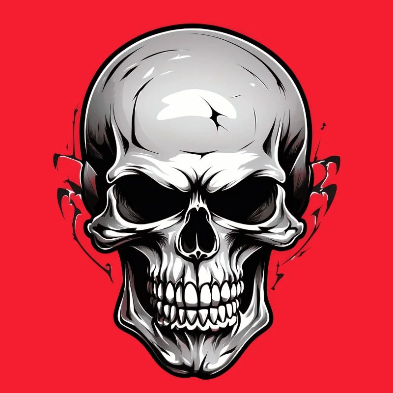 Skull Graphic Black & White