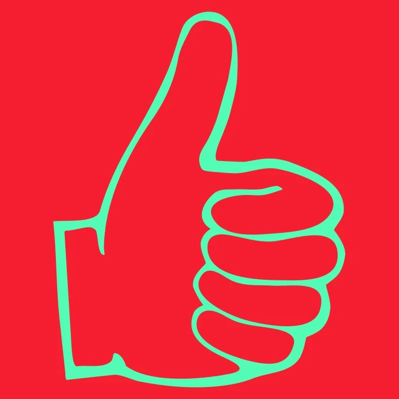 Neon Daumen Hoch Outline