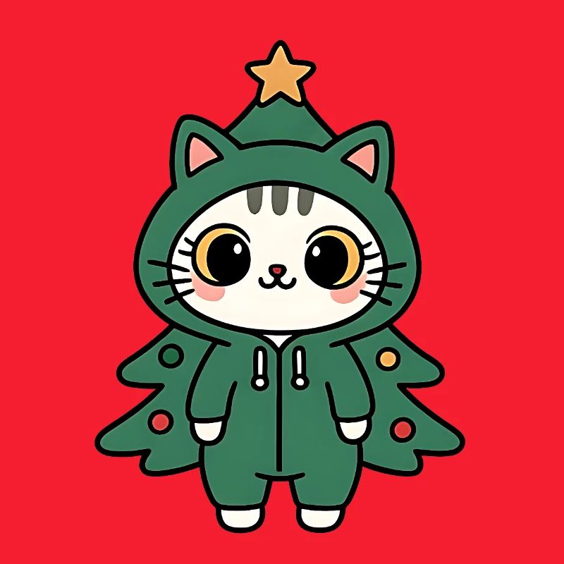 Kätzchen Tannenbaum Kostüm