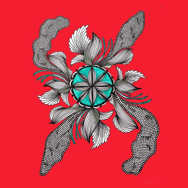 Fleur Étoile Déco Sarcelle