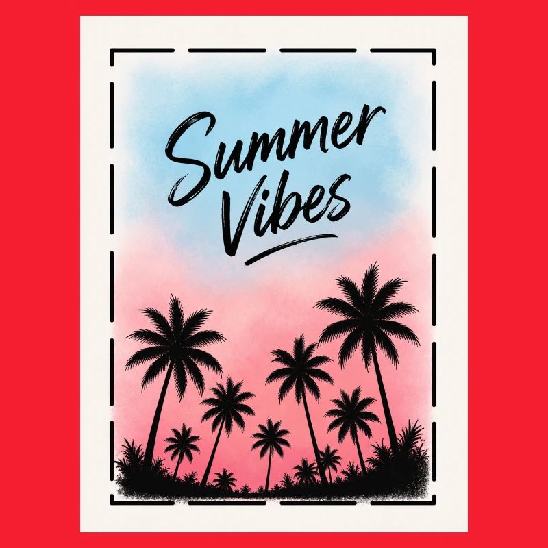 Summer Vibes Retro Palmen Design