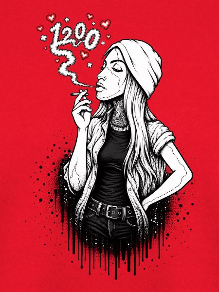  1200 smoking Lady Herzchenrauch