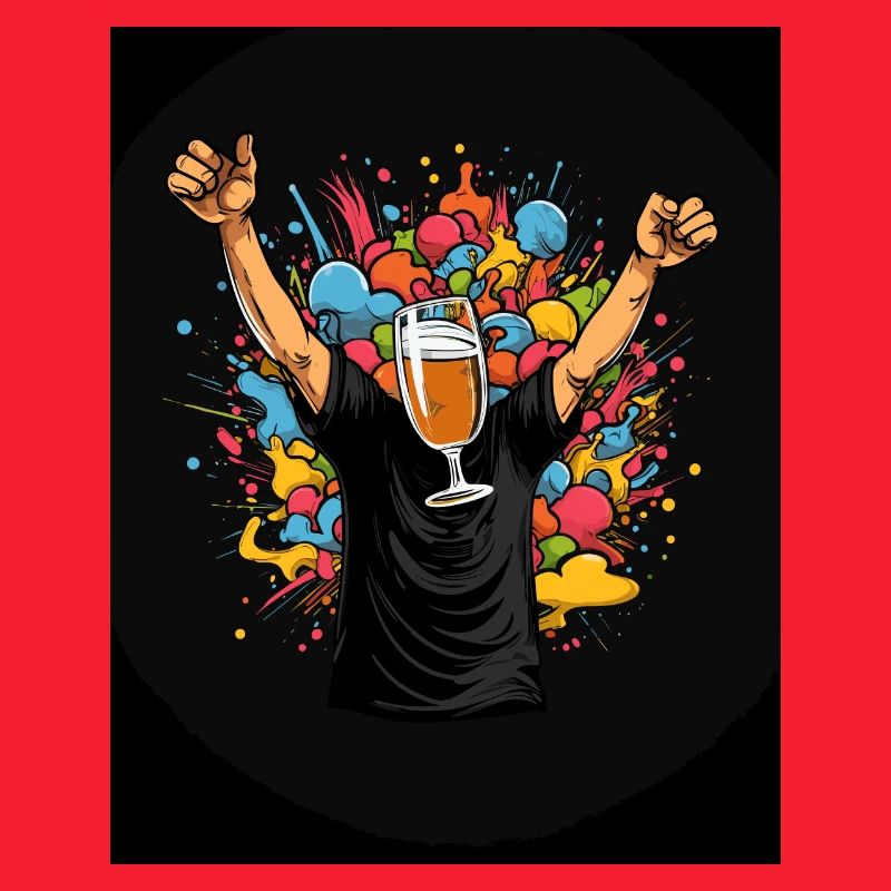Bunter Bierkopf