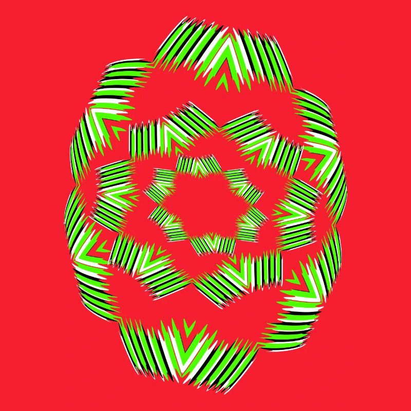 Neon Mandala Fächer Muster