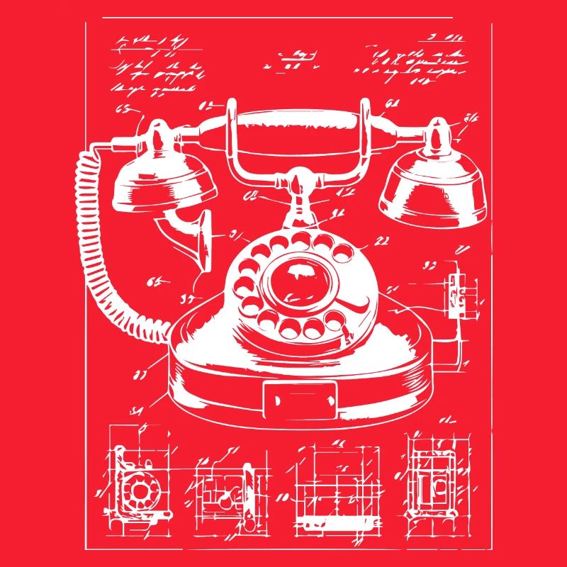 Conception de plan de téléphone vintage