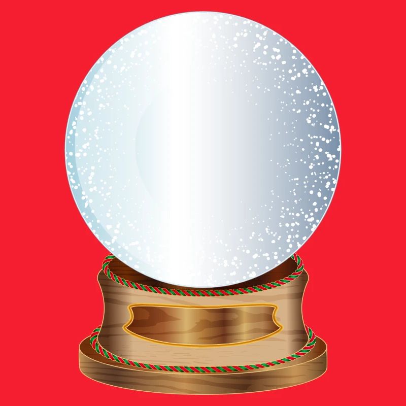 empty nostalgic snow globe to label