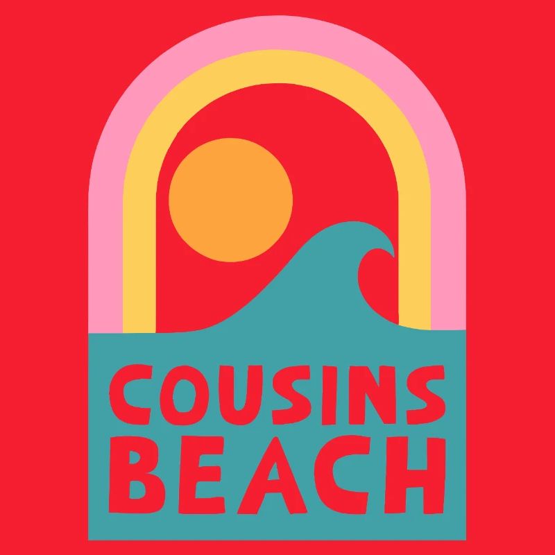 Cousins Beach – Retro Sunset Design
