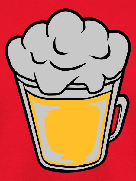 Comic Bier von oben