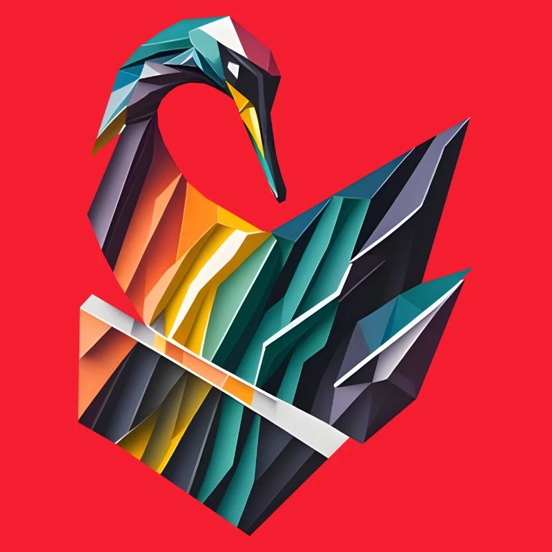 Geometrischer Schwan