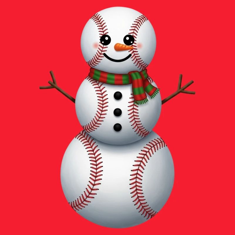 Cartoon Baseball Schneemann