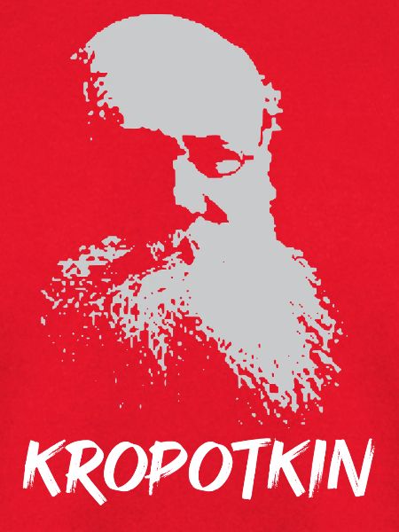Peter Kropotkin, revolutionärer Denker, Silhouette