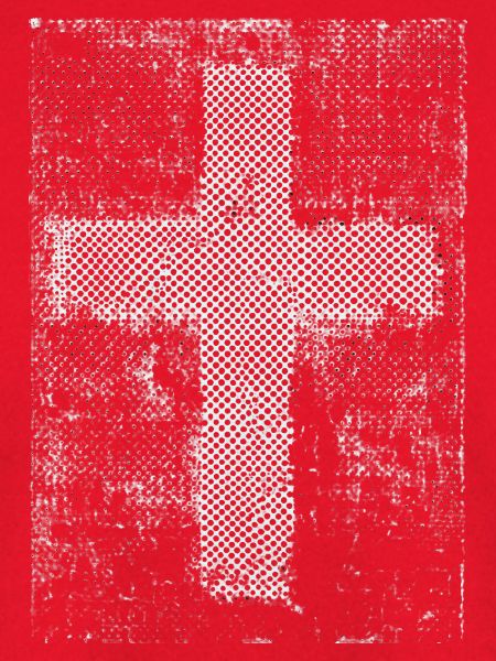 Kreuz-Halftone Textur