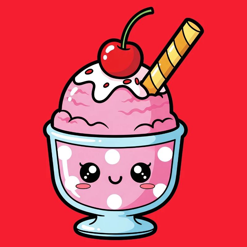 Kawaii Pink Sundae Cup