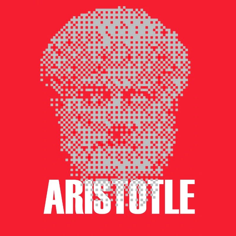 Pixel Aristoteles-Kopf-Mosaik