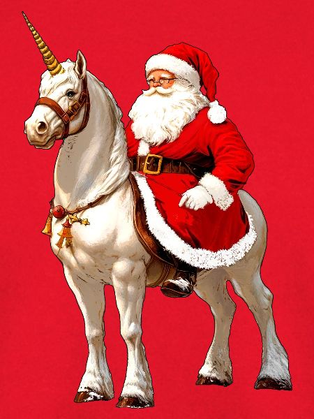 Reiter Weihnachten / Santa Einhorn