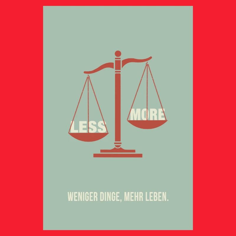 Moins, c’est plus - Conception d’affiche d’équilibre
