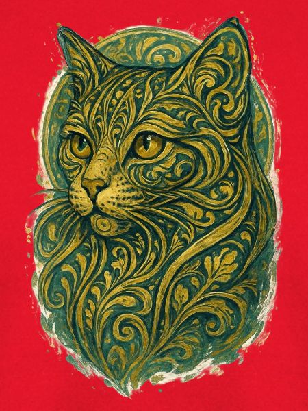 Barocke filigrane Zierkatze