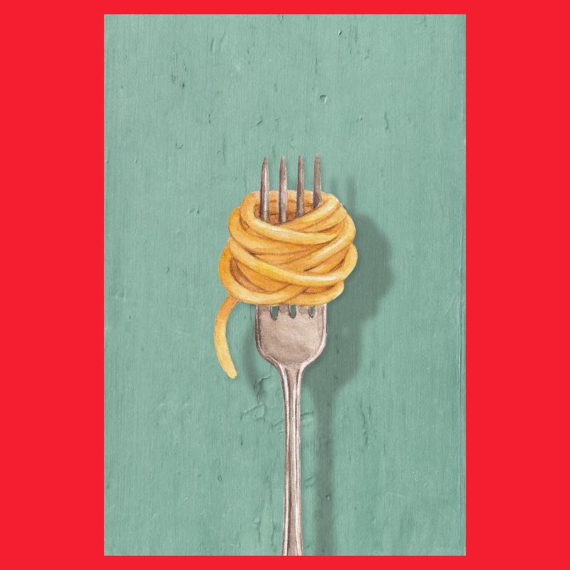 Pasta Gabel reduziertes Küchen Design