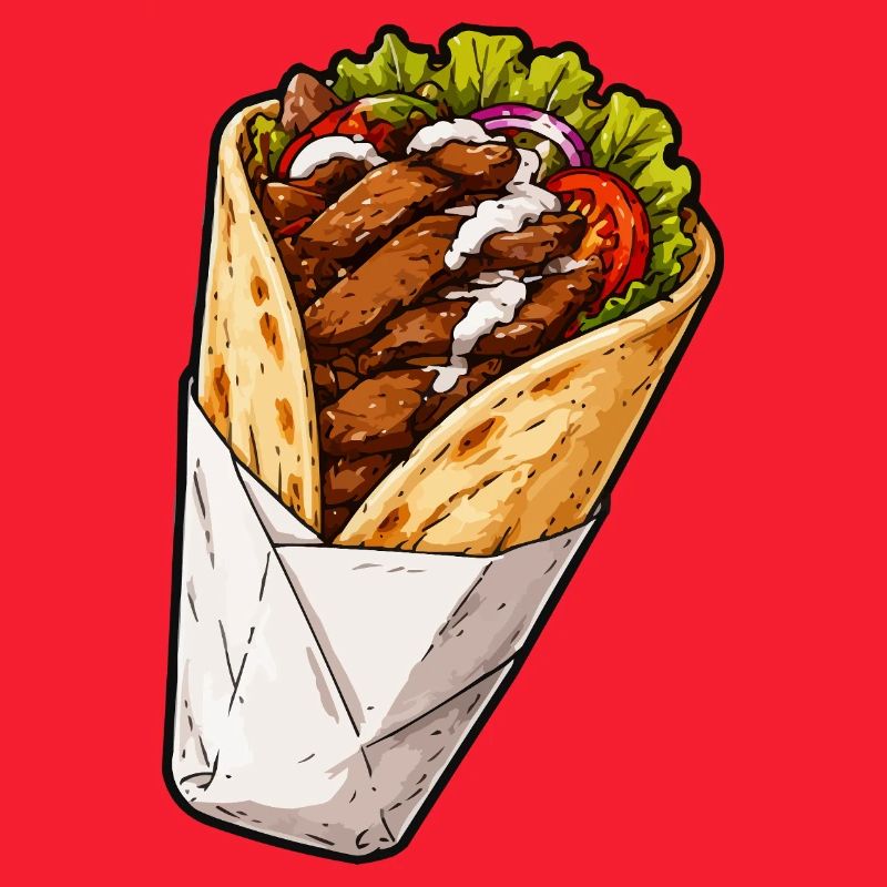Knuspriges Hähnchen Burrito Wrap