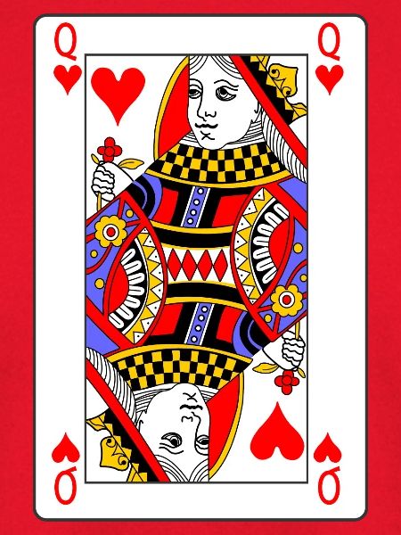 Herz-Dame-Spielkarte