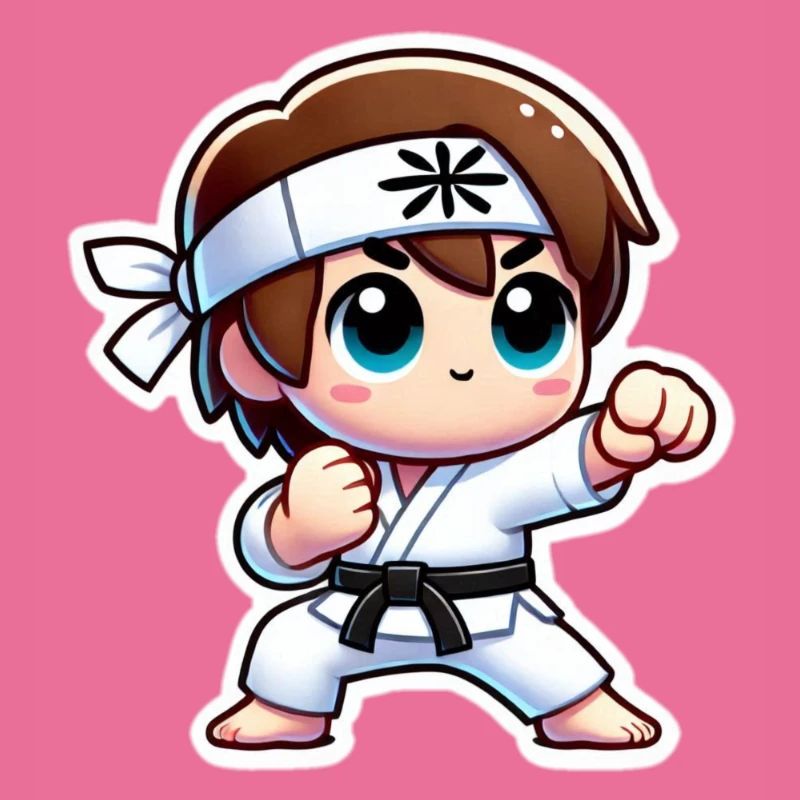 Kriegerkind mit Karate-Outfit