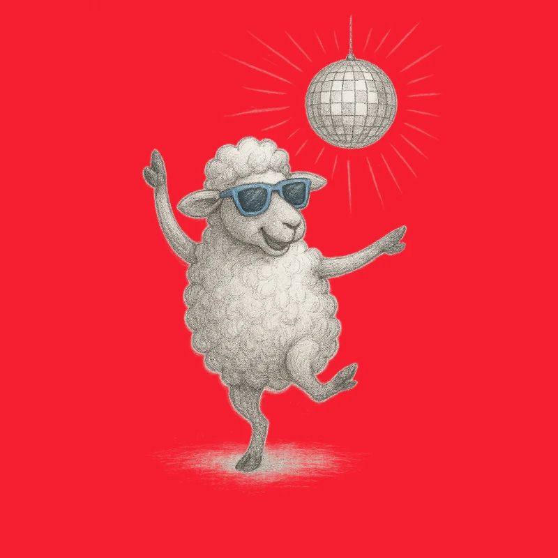 Disco Schaf mit Sonnenbrille